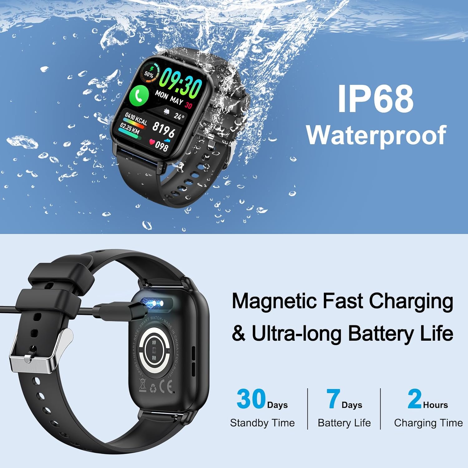 Smart Watch for Men Women 1.85