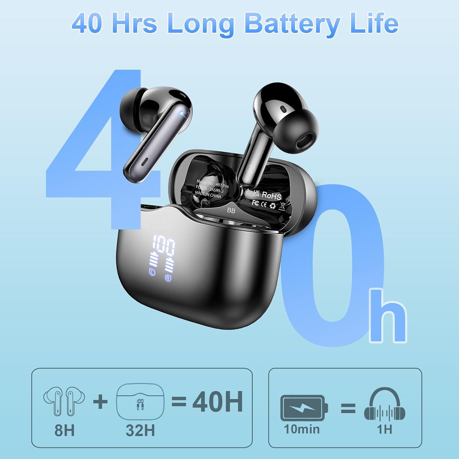 Wireless Earbuds, Bluetooth 5.3