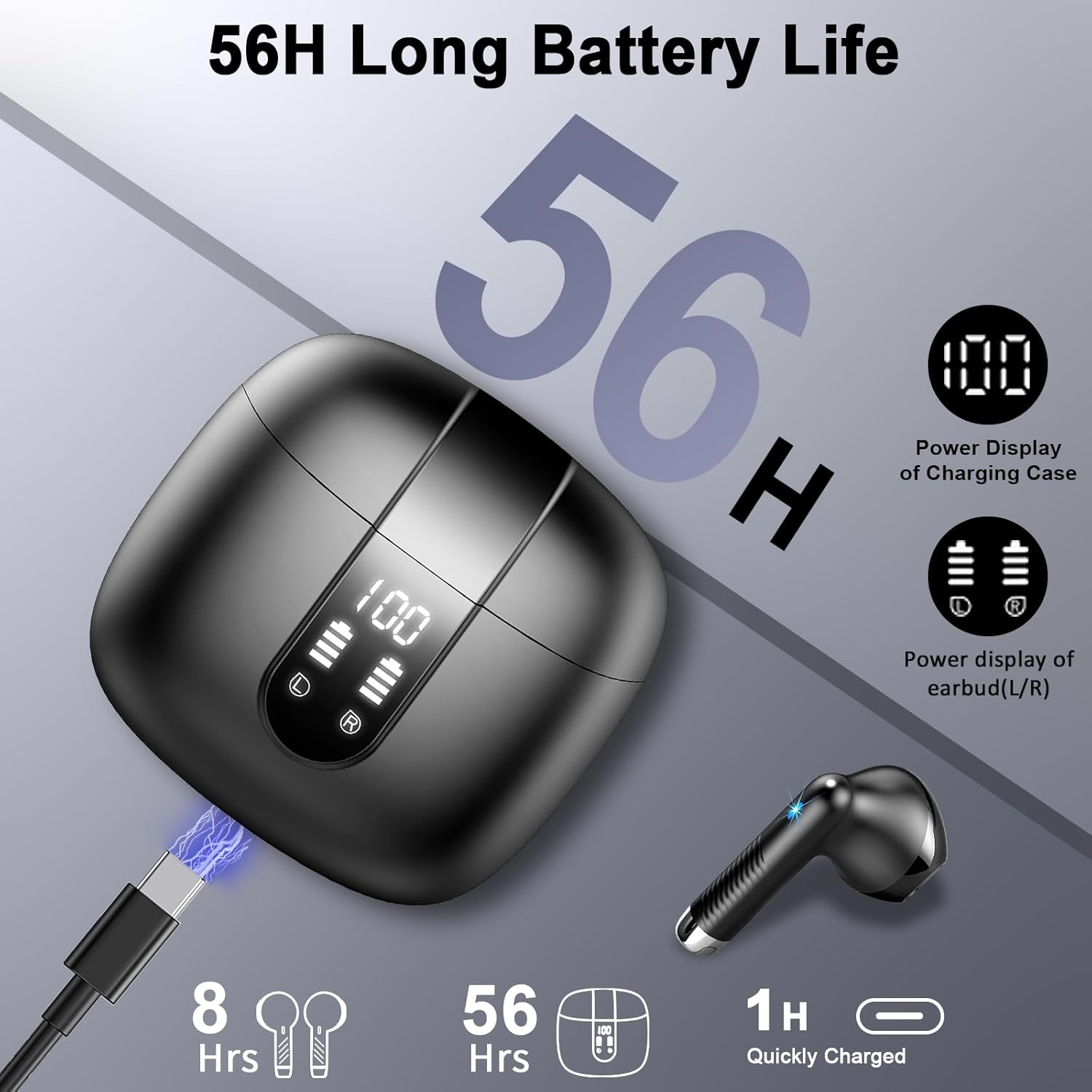 Bluetooth 5.3 Wireless Earbuds