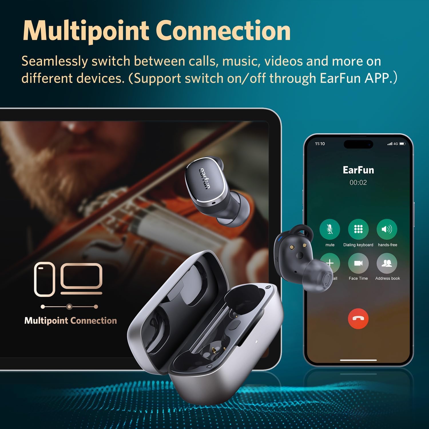 EarFun Free Pro 3 Noise Cancelling Earbuds