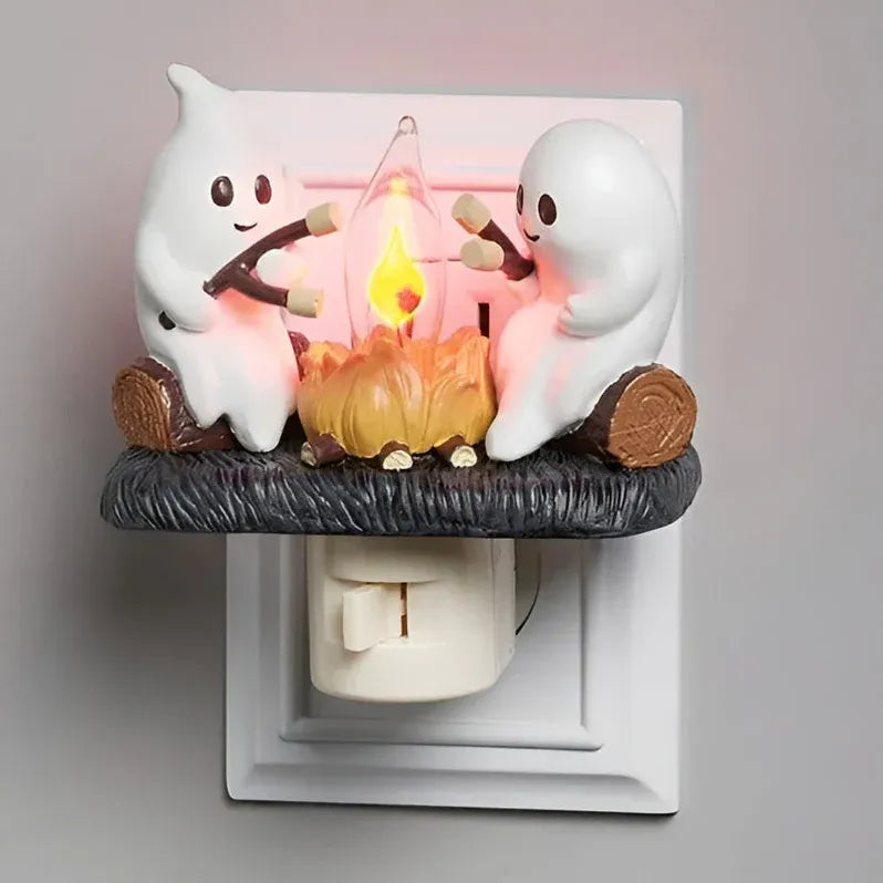 Phantom Campfire Nightlight With Flickering Flame