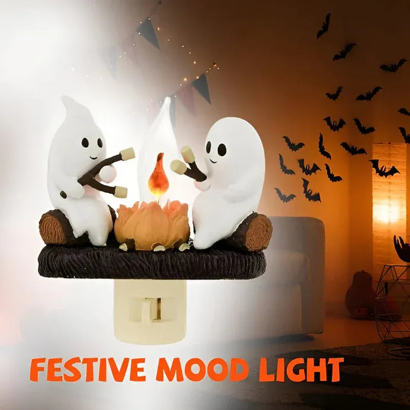 Phantom Campfire Nightlight With Flickering Flame