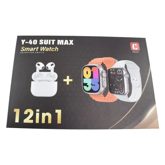 Y-40 Suit Max Double Smart Watches with Earphones and Headphone