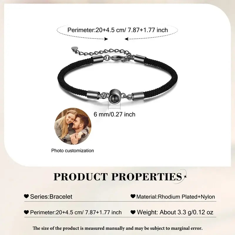 Photo Projection Couple Bracelets